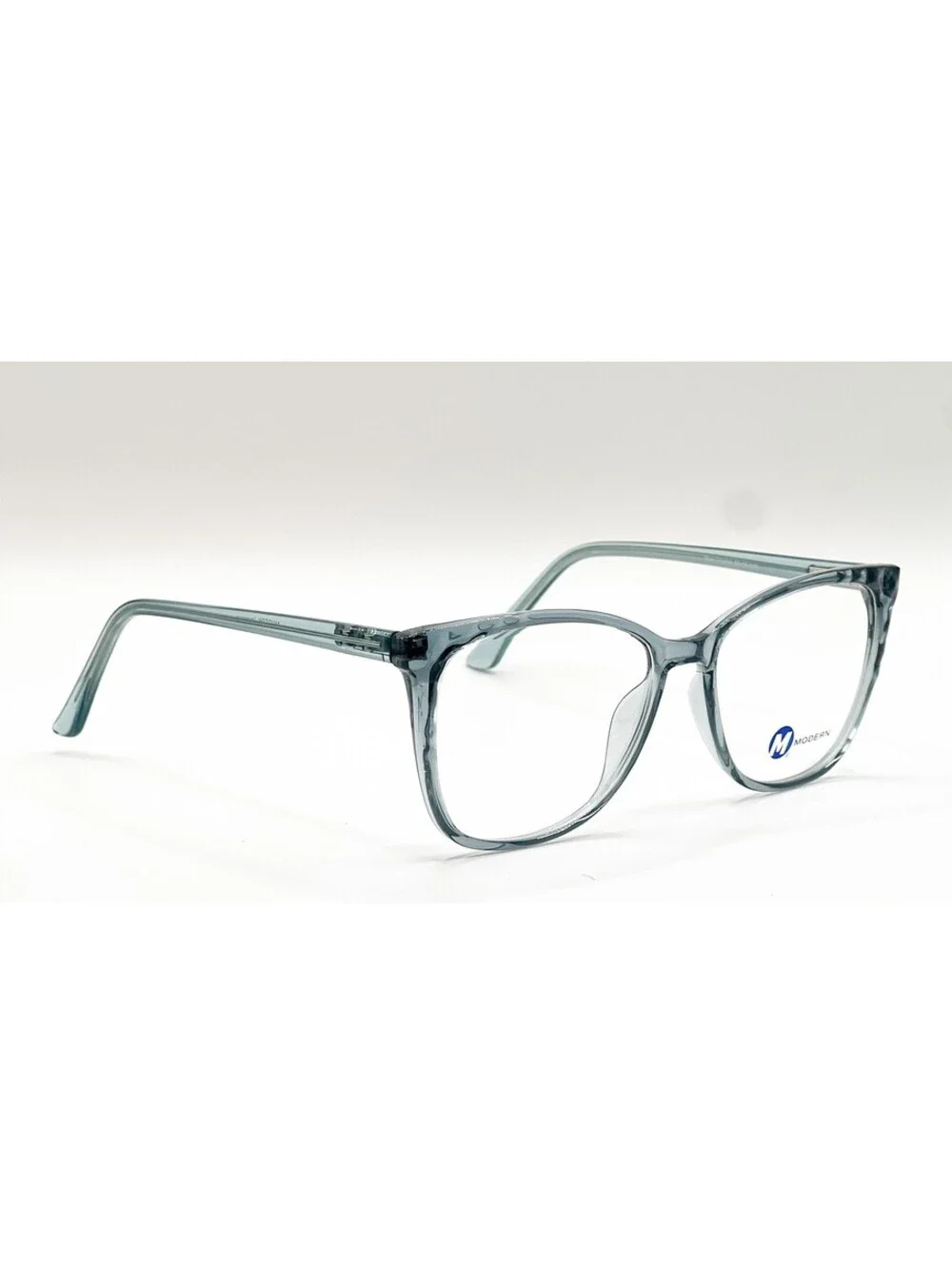 Modern Immense Teal Crystal Square Authentic Eyeglass Frames 55-16-145